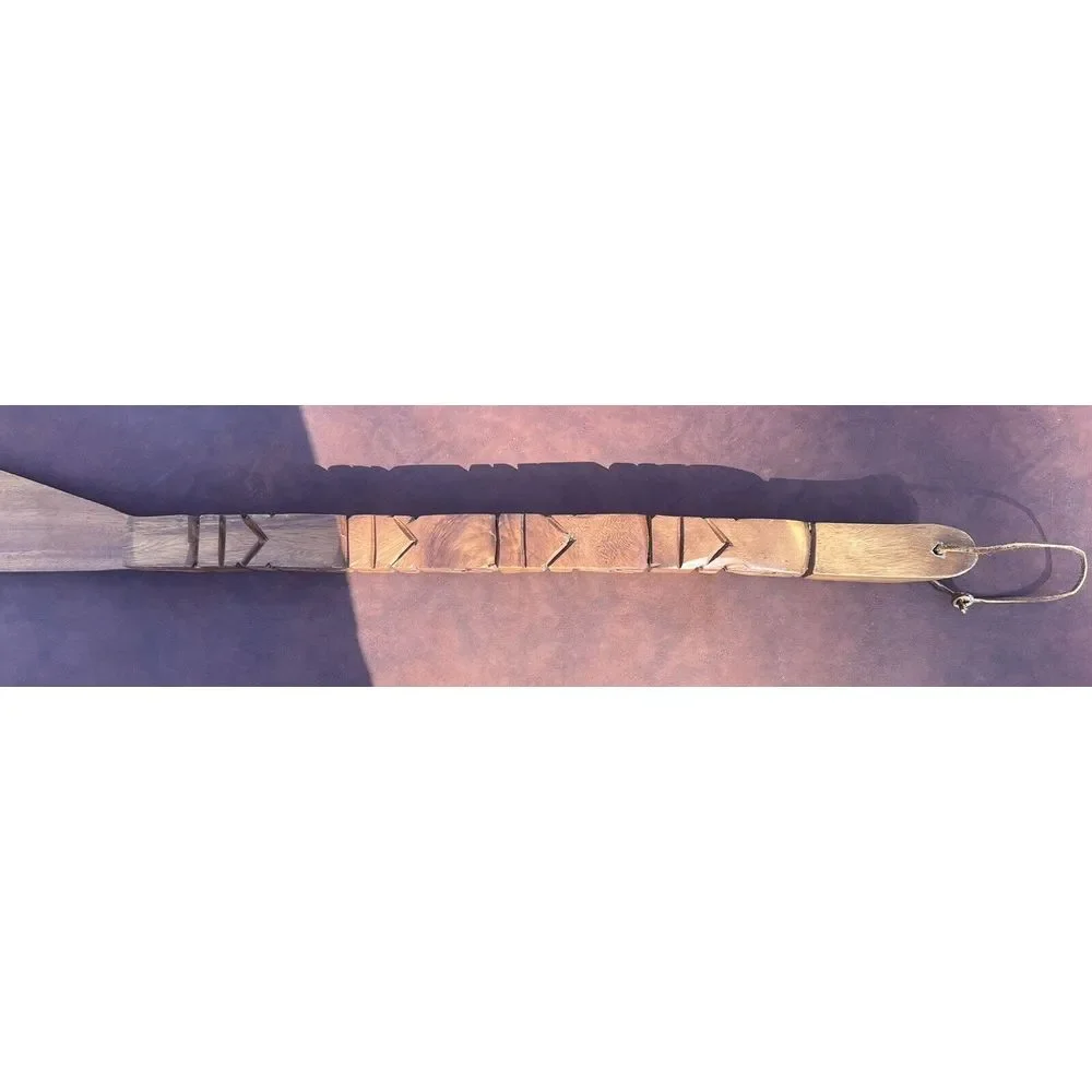 Vintage DeVille XL Hand Carved Wood Tiki Fork Spoon Knife Wall‎ Decor